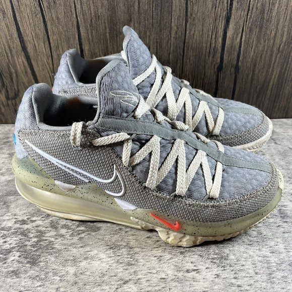 Nike Lebron 17 Low Shoe Mens Size Women's Gray Orange